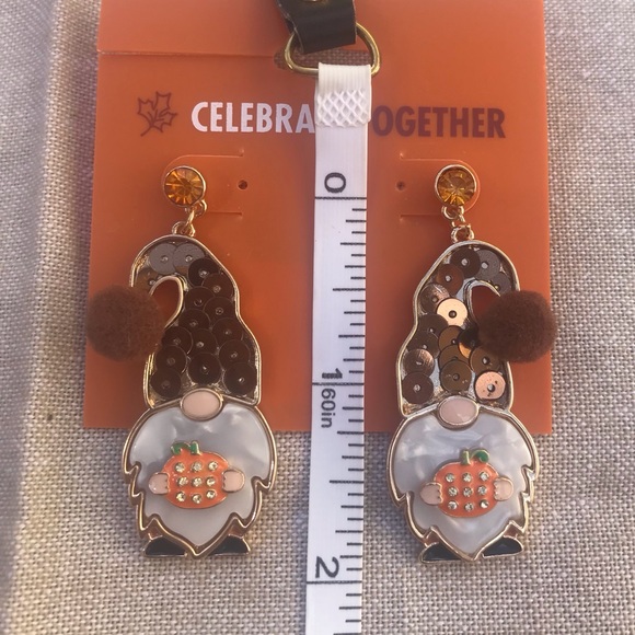 NEW Gnome Fall earrings for pierced ears. These are on a post back. - Picture 3 of 3